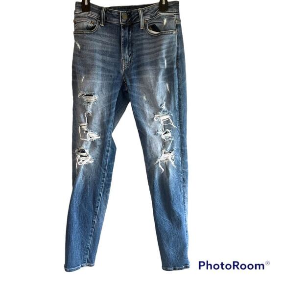 Men's American Eagle Next level airflex Slim medium wash distressed Size 29 X 32 - Picture 1 of 11